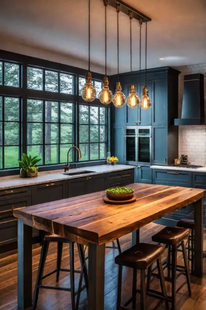 Edison bulb kitchen pendants