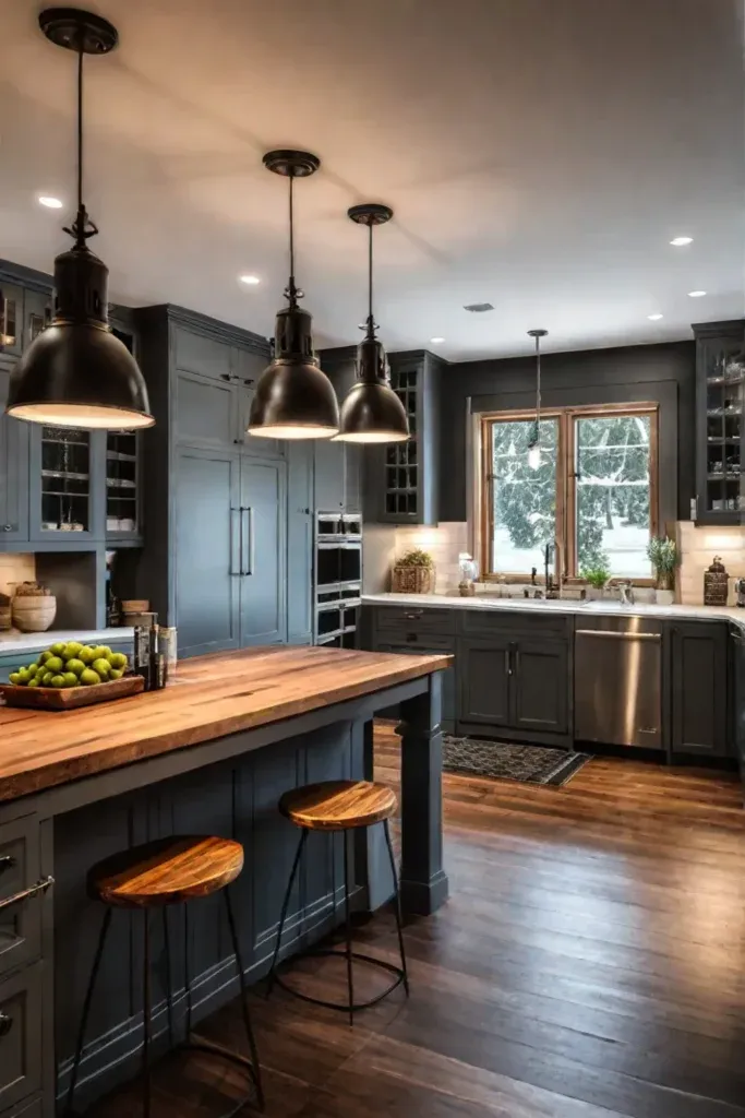 cozy rustic kitchen ambiance